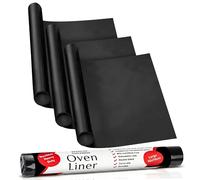 Lxrious Paquete de 3 forros de horno grandes, extra gruesos para hornos asistidos por ventilador, revestimiento de silicona antiadherente de 40 x 50 cm, forros de horno para parte inferior del horno,