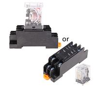 LY2NJ Intermedio MY4N-J 220V para 12V 10A 8 pines con módulo base Arnés de placa de repuesto Canal de control de computadora Componentes Terminales Piezas Caja de interruptores de cable