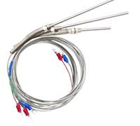 LYEUXHJPX Termopar M8 de 0,5 m, 1 m, 2 m, Tipo KJ PT100, 50 mm, 100 mm, Sensor de Temperatura con Resorte de compresión de 0 a 400 ℃.(1m Type J,100mm)