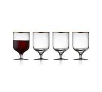 Lyngby Glas 4 Copas de vino Palermo Gold 30 cl Transparente-oro