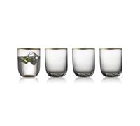 Lyngby Glas 4 Vasos tumbler Palermo Gold 35 cl Transparente-oro
