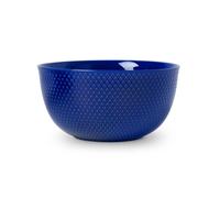 Lyngby Porcelæn Bol para servir Rhombe Ø22 cm azul oscuro