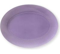 Lyngby Porcelæn - Plato de servir rhomboidal, color: 35 x 26,5 cm