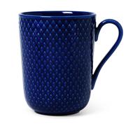 Lyngby Porcelæn Taza con asa Rhombe 33 zul oscuro