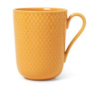 Lyngby Porcelæn Taza con asa Rhombe 33 marillo