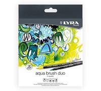 Lyra Germany Rotuladores de pincel Aqua Brush Duo 2,4 mm Colores surtidos 36 uds