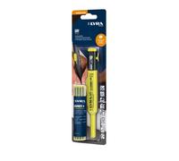 LYRA Dry Eco L4498008 - Marcador de agujeros profundos, incluye sacapuntas y clip + 12 minas universales de grafito para todas las superficies en blíster