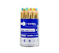 LYRA Ferby Jumbo Lápiz de 4 colores oro, bote de cartón, 18 unidades