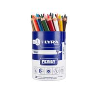 LYRA Ferby Lápices de colores de 12 cm, bote redondo, 36 unidades