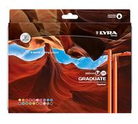 LYRA Graduate, Fineliner punta sintética, Punta fina, 0,5mm, Caja metálica, Colores surtidos, 20 unidades