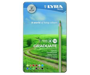 Lyra Graduate Lápices de Colores Hexagonales con Mina de 3.8 mm, Set de 5