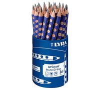LYRA Groove, Lápices de grafito, Triangular con zona de grip natural, Bote de plástico, B