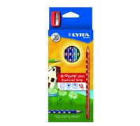 LYRA GROOVE SLIM Lápices de Colores Triangulares con Afilalápiz, Set de 12