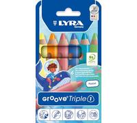 LYRA Groove Triple One Pastel Lápices 3 en 1, caja de cartón, 6 unidades