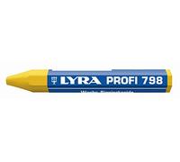 Lyra Lápiz de cera 4880007, 1 pieza, amarillo, crayón para madera, metal, piedra, etc., longitud 95 mm, estable-4880007