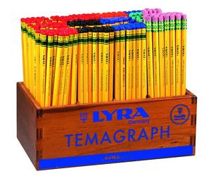 Lyra Lápiz de Grafito Temagraph Expositor de Madera de 288 unidades