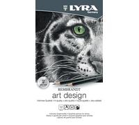 LYRA Rembrandt Art Design, Lápices de Grafito para Bellas Artes, hexagonal, Estuche de Metal, diferentes graduaciones, 12 unidads