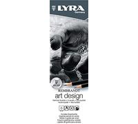 LYRA Rembrandt Art Design, Lápices de Grafito para Bellas Artes, hexagonal, Estuche de Metal, diferentes graduaciones, 6 unidades