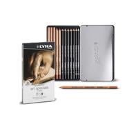 LYRA Rembrandt Art Specials, Lápices de Esbozo para Bellas Artes, Estuche de Metal, Art Specials, lápices Surtidos, 12 Unidades