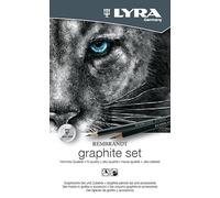 LYRA Rembrandt Art Specials, Lápices de Esbozo para Bellas Artes, Estuche de Metal, Set de Grafito, lápices surtidos y accesorios, 11 unidades