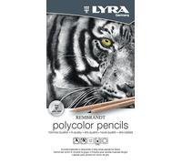 LYRA Rembrandt Polycolor, Lápices de Colores para Bellas Artes, redondo, Estuche de Metal, Set Tonos Grises, colores surtidos, 12 unidades