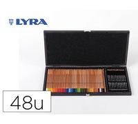 Lyra Rembrandt Polycolor Set de 36 Colores y 12 Lápices de Grafito en Maletín de Madera
