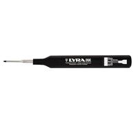LYRA Rotulador para perforaciones profundas, color negro, 10 unidades, L4480099-10-1