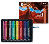LYRA Rotuladores Graduate Fineliner con estuche metálico, Set de 4
