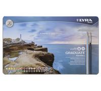 Lyra Lápices Graduate Aquarell – Estuche metálico, 36 lápices y 1 pincel