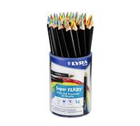 LYRA Super Ferby - Bolígrafo de 4 colores, lacado en negro, 36 unidades, caja redonda