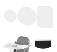 Lyreh 9 uds Pegatinas Transparentes con Ventosa para Bandeja Stokke Tripp Trapp, Redondas y Rectangulares con Fuerte Succión Fijador Adhesivo para Bandeja Tronas Platos Tazones y Juguetes de Bebé