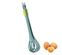 Lyreh Batidor Huevos 2 en 1 y Pinza Dentada Alimentos, Plástico Batidores Huevos Pinzas Alimentos Utensilio Cocina Multiusos para Hornear Mezclar Leche Ensalada Crema y Agarrar Pan/Pasta (Verde)