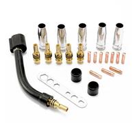 lyrlody 24 Consumibles para Antorcha de de 15AK, Protector de Electrodo, Puntas de Varilla de Enlace, Curva de Cuello de Cisne para Máquina de Soldadura MIG. Calidad Prémium, Uso (0.8 mm)