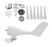 lyrlody Generador de Turbina Eólica, Generador de Viento de 6 Aspas con Aspas de Fibra de Nailon, Motor de Imán Permanente de CA Trifásico de 100 W, Ajuste Automático de Guiñada, 1,2 M para Uso