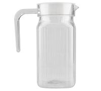 lyrlody Jarra de Plástico Transparente con Tapa, 500ML, para Jugo y Bebidas Frías, Ideal para Casa, Club y Bar