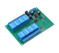 lyrlody Módulo de relé DC12V Módulo de relé de 8 Canales Placa PCB 6 Comandos de Control Disparador de bajo Nivel o Interfaz de Red para Paneles de Control de Automatización y Usuarios de Bricolaje