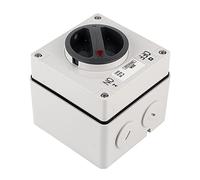 lyrlody Toma de Corriente Exterior 500V IP66 con Cerradura (3P20A) | Plástico Retardante de Llama, Cobre Níquel Fósforo, Control Exterior, Interruptor de Aislamiento, Orificio de Montaje de 83