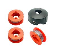 Lyshujli F016800175 - Carrete de desbrozadora compatible con Bosch ART 23 26 30 Combitrim Easytrim, línea de carrete automática Pro-Tap con cubierta F016L71088 (3 carretes + 1 tapa)