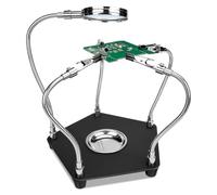 Lytool Soporte para Soldar con 3X Lupa Tercera Mano Soldadura | 4 Piezas Pinzas de Cocodrilo Soldadura Herramienta para Soldar y Hacer Joyas