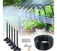 LYVQZPWLR Kit de riego por enfriamiento nebulización, Negro, Varios tamaños(50m/164ft)