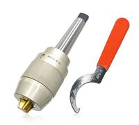 Lzcdelyxiao MT3 Portabrocas sin llave, 1/8 pulgadas - 5/8 pulgadas (3-16 mm), mandíbulas recubiertas de titanio, vástago integral, llave inglesa APU16, portabrocas autoajustable resistente
