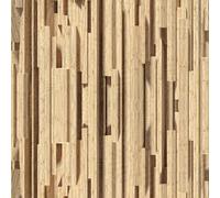 LZH-LP Papel Pintado Autoadhesivo 44x300CM Bloque Madera 3D Despegar Pegar, Papel Contacto Sombra Lámina Decorativa Extraíble Para Muebles Armario