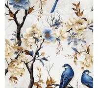LZH-LP Papel Tapiz Autoadhesivo, 44x300CM Jungla Despegable y Pegable con Diseño de Pájaros Oropéndolas Vinilo Removible para Decoración de Salas de Estar Dormitorios