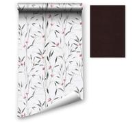 LZH-LP Papel Tapiz Despegable y Pegado, 44.5x1200CM Papel Tapiz Autoadhesivo con Contacto Pájaros Florales Película Vinilo Removible Revestimiento Muebles pared con Parche