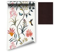 LZH-LP Papel Tapiz Despegable y Pegado, 44.5x1200CM Papel Tapiz Autoadhesivo con Contacto Pájaros Florales Película Vinilo Removible Revestimiento Muebles pared con Parche
