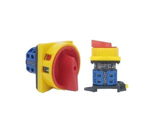 LZIKKGKI Interruptor de Leva Giratorio con candado, aislador de desconexión, CA10, 48 x 48 mm, 64 x 64 mm, LW26GS-20A, 25 A, montado en riel, Encendido y Apagado, Dos Niveles(20A 48X48mm Off-ON)