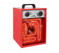 LZQ Calefactor eléctrico de ahorro de energía de 5 kW, calentador eléctrico industrial profesional, ventilador de construcción con 3 niveles de calefacción, termostato integrado