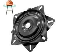 LZYKJGS Plato Giratorio Universal para Muebles, Plato Giratorio de Metal para Muebles, Resistente y Giratorio de 360°, 156 x 156 x 23 mm, Capacidad de Carga de 250 kg, para Taburetes, Mesas (6 Inch)
