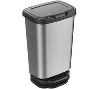 Albert Roller Cubo con pedal JIVE plástico gris 39 x 29 x 63,5 cm 40 L