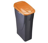 M-HOME Cubo con Tapa 15 L ECOBIN con Tapa Naranja 20x31x42 cm